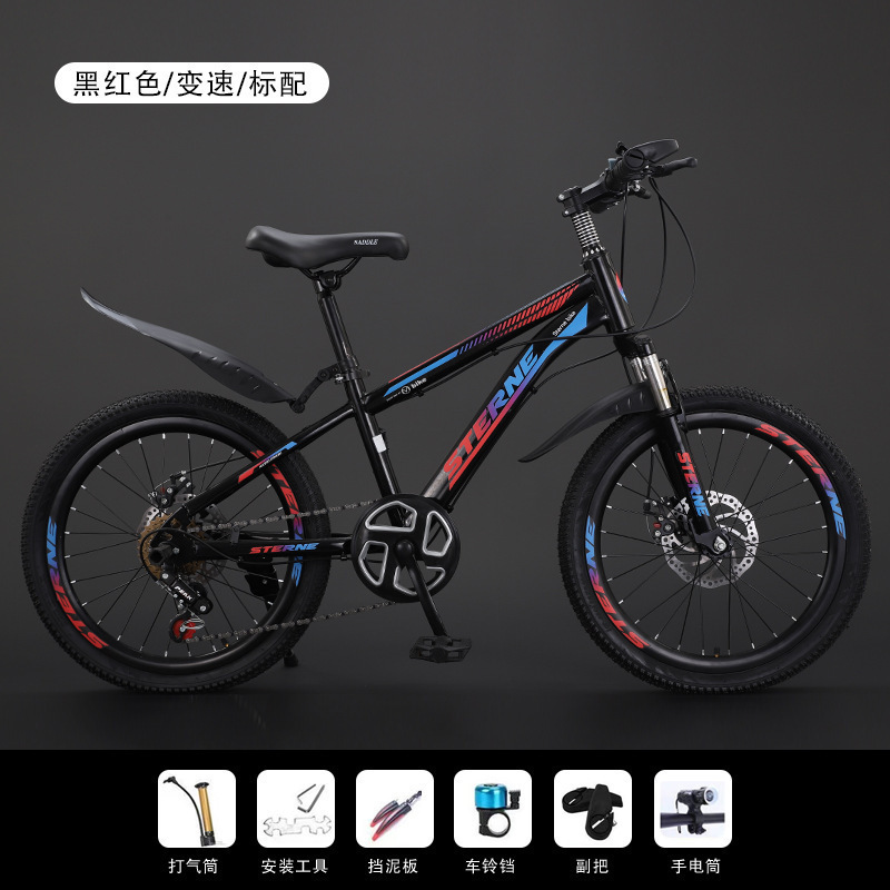 Picture of Children's Bicycles for Boys and Girls 6-8-12 Years Old, Teenagers and Students, Shock-Absorbing Disc Brake Variable Speed Mountain Bikes