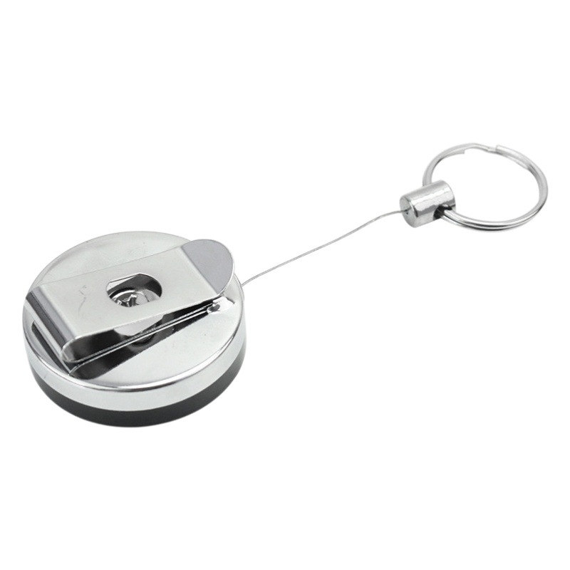 Semi-Metal 4cm easy pull-up key chain easy pull-up retractable key chain
