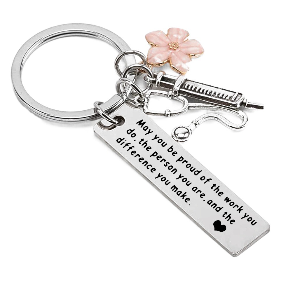 Cross-border small gift for friends and sisters nurse festival doctor friendship friendship inspirational gift keychain pendant pendant
