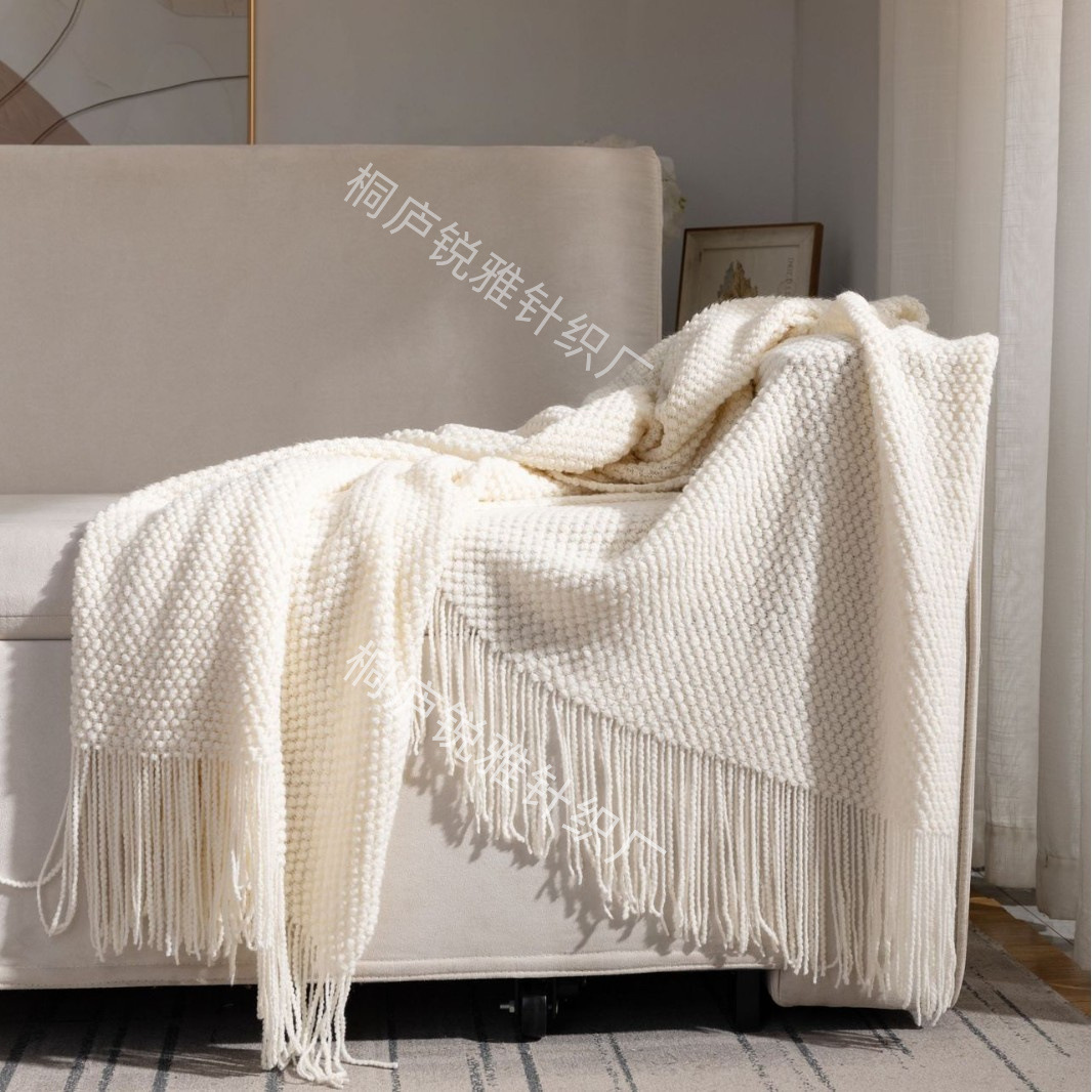 Picture of Cross-Border Simple Style B&B Decorative Blanket Air-Conditioning Blanket Nap Blanket Blanket Sofa Blanket Sofa Blanket High-End