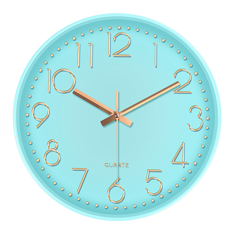 Picture of [14 inch 35cm] fashion mute wall clock creative three-dimensional digital scale wall clock clock non-punch clock