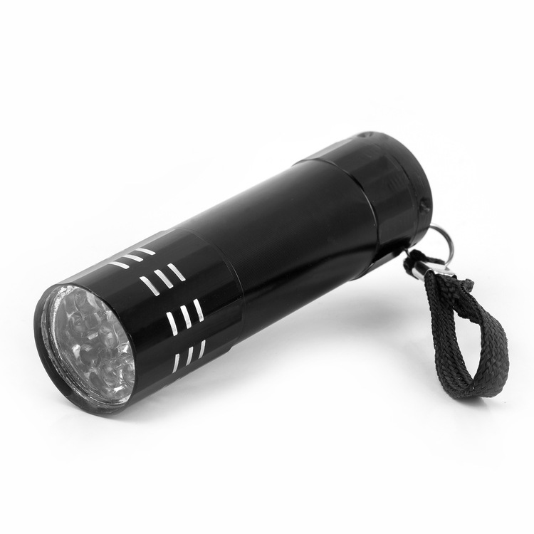 Junyao 9Led Purple Light 395 Ultraviolet Flashlight Handheld Money Detector Mini Light Uv Curing Fluorescent Test