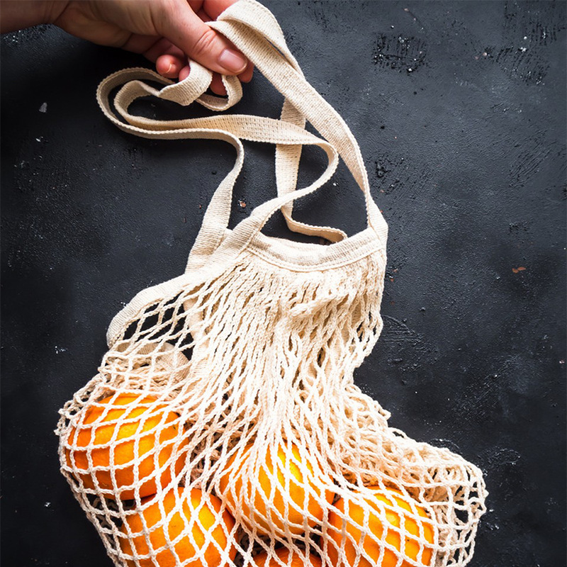 Spot Cotton Mesh Bag Spot Supermarket Shopping Mesh Bag Woven Reusable Fruit and Vegetable Bag Mesh Bag Portable