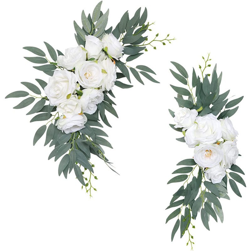 Wedding Arch Flower Set 2-Piece Garland Wholesale Wedding Supplies Wedding Decoration Hanging Decoration Artificial Flower Arch Door