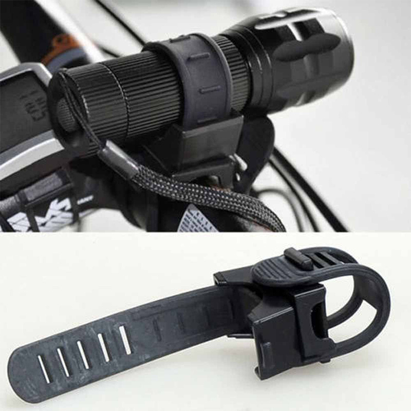 Picture of Wholesale Bicycle Versatile Light Holder Belt Buckle Flashlight Holder Adjustable Elastic Size Mountain Bike Light Clip