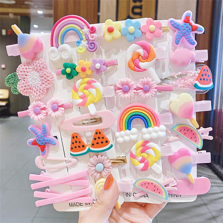 New Kidsren's Cartoon Hairpin Internet Celebrity Cute Broken Hair Hairpin Clip Little Girl Candy Headdress Girl Baby Hair Accessories