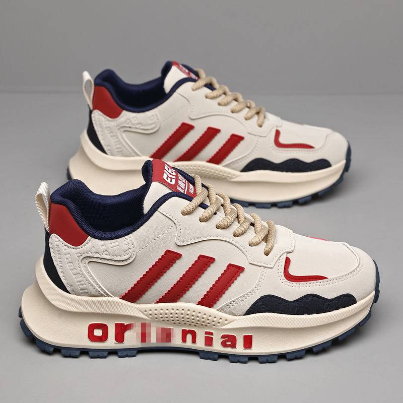 All-match Men's Shoes Spring and Autumn Comfortable Height-increasing Torre Shoes Trendy Fashion Casual Shoes Color Matching Student Sports Running Shoes