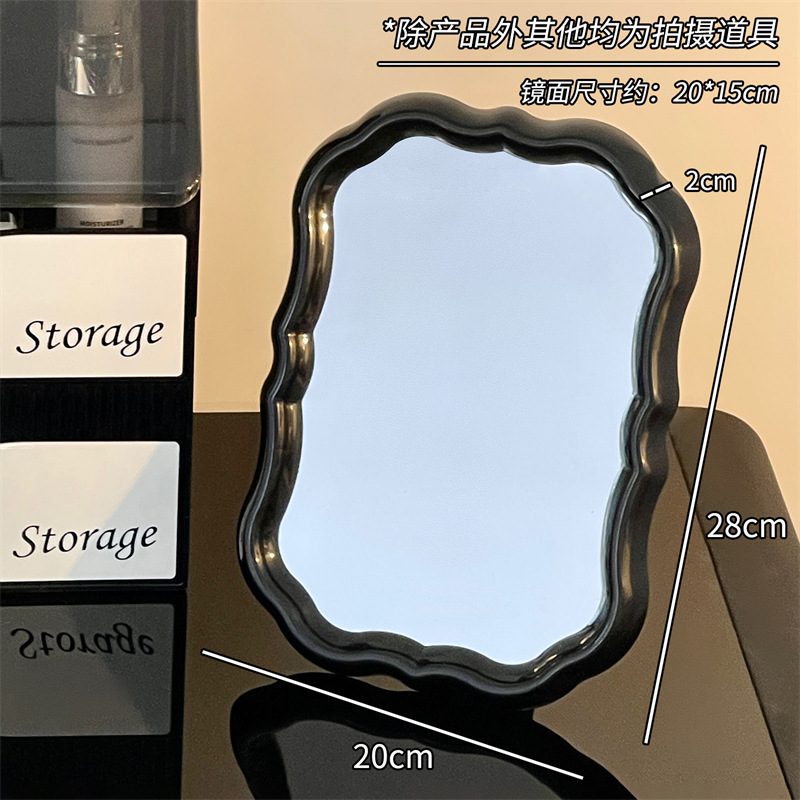 Picture of New flower mirror creative dormitory bedroom desktop high-value student dormitory makeup mirror desktop dressing mirror