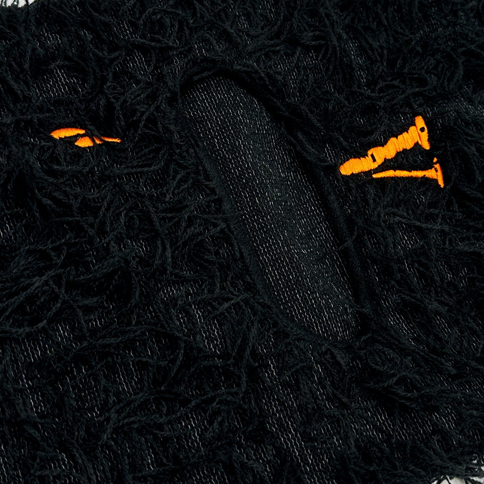 Picture of Cross-border autumn and winter warm single hole knitted hat jacquard embroidery balaclava long fur funny Halloween mask