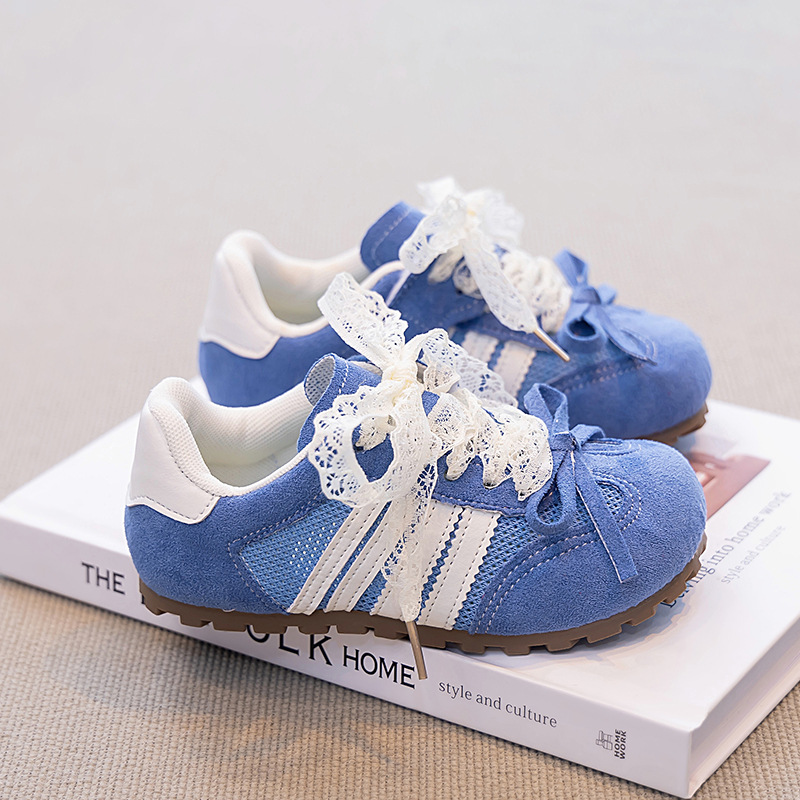 Girls' board shoes mesh autumn 2025 new popular children's moral training shoes, women's treasures, single net sneakers, Forrest Gump shoes, women's treasures
