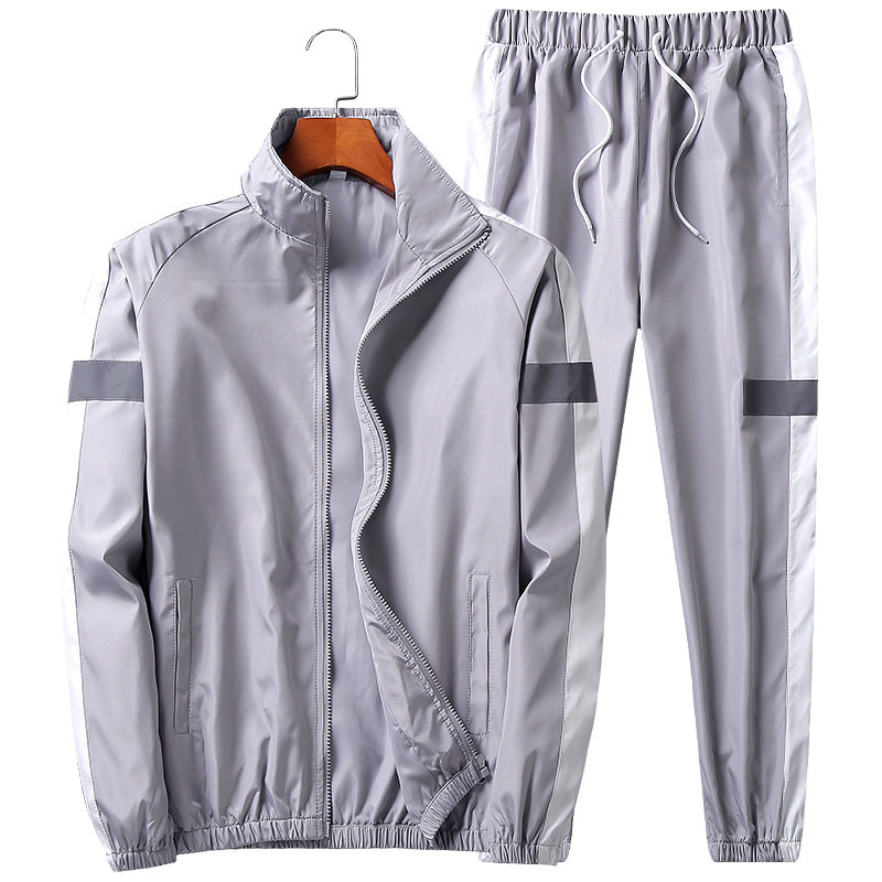 Picture of Reflective Spring, Autumn and Winter Korean Style Trendy Men's Clothing Matching Outfit Handsome Jacket Set Two-Piece Couple Cardigan Casual