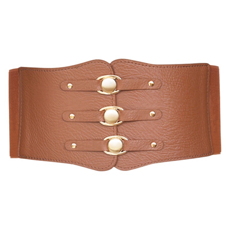 Cross-Border Hot-Selling European and American Style Women's Loose Tight Waist Girdle Simple Decoration with Coat and Skirt Belt