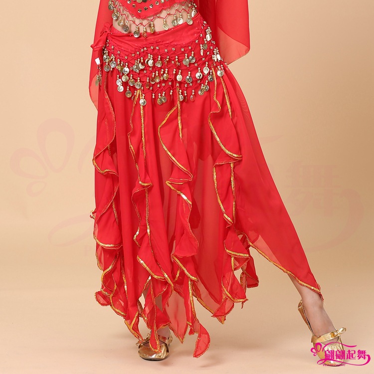 Belly Dance Skirt Stage Performance Skirt Adult Chiffon Phnom Penh Skirt Indian Dance Costume Wave Eight Piece Skirt