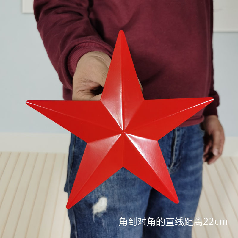 Picture of European-style retro iron three-dimensional five-pointed star bar Office cafe wall decoration wall hanging