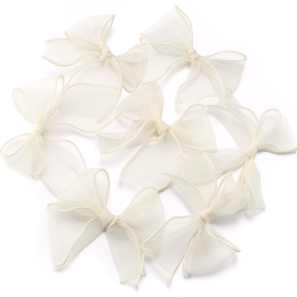 Picture of Fishtail Yarn Hand Tie Bow Hairpin Semi-finished Mesh Yarn Ribbon Bow Jewelry Hair Accessories Clothing Shoes and Hats Accessories