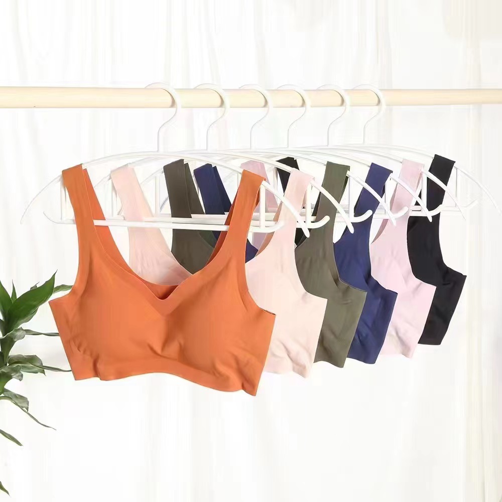 Japanese Ice Silk Seamless Underwear Safe Fourth Generation Women's One-Piece Beauty Vest Bra No Wires Sports Sleeping Bra