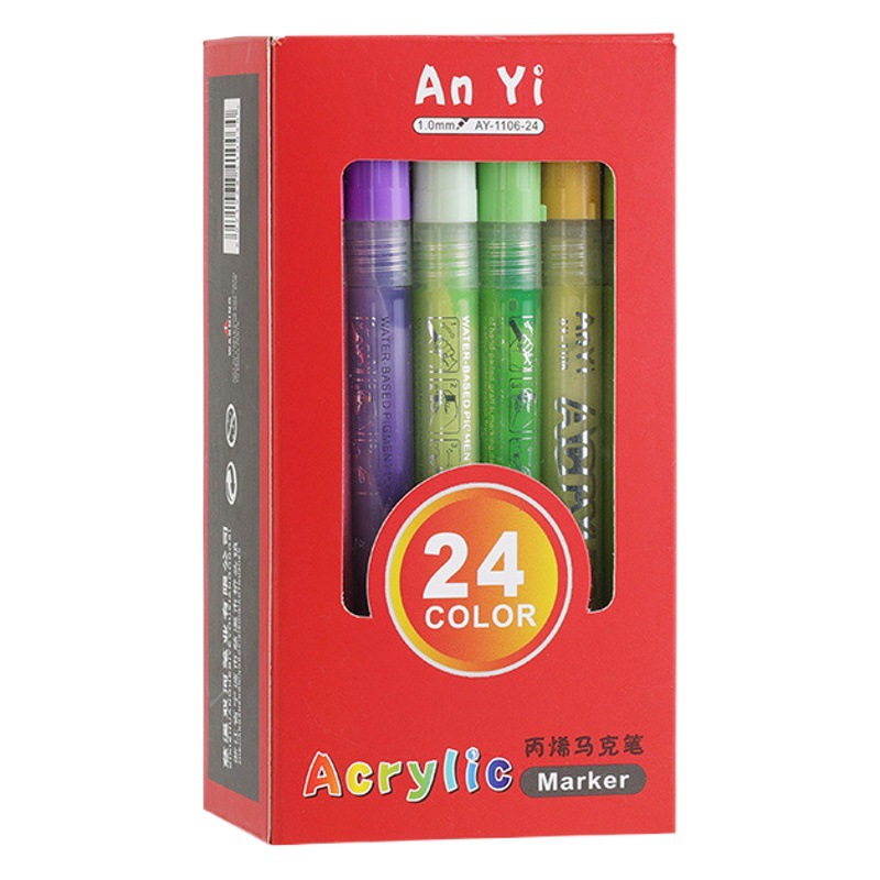 Acrylic Marker Pen Explosion Children Watercolor Pen Water Pigment Acrylic Pen 60 Color Marker Pen Color Ceramic Pen