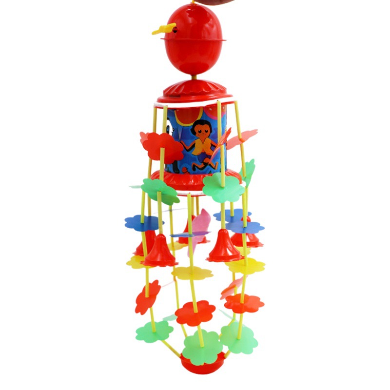 Puzzle rotating music baby toy wind chime winding bed Bell baby intelligence winding sling toy