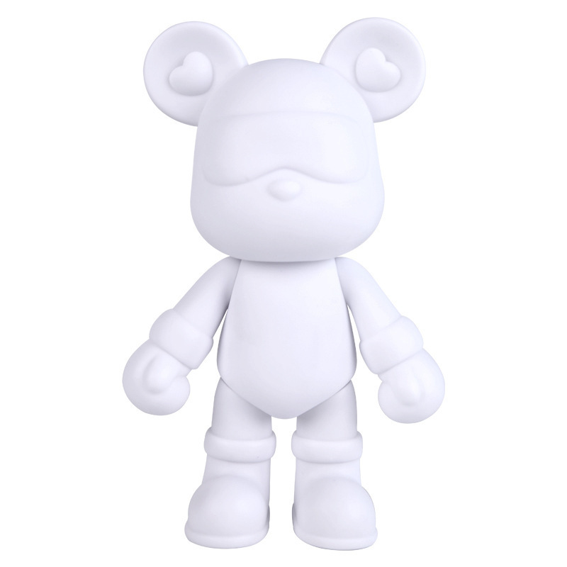Picture of Internet Celebrity Fluid Bear Handmade DIY Material Homemade White Embryo Ornament Pigment Violent Bear Dye Painted Bear Gift