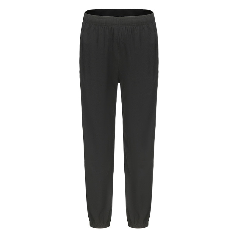 New quick-drying sports pants casual woven ice silk trousers breathable basketball training fitness black ankle-tied sweatpants