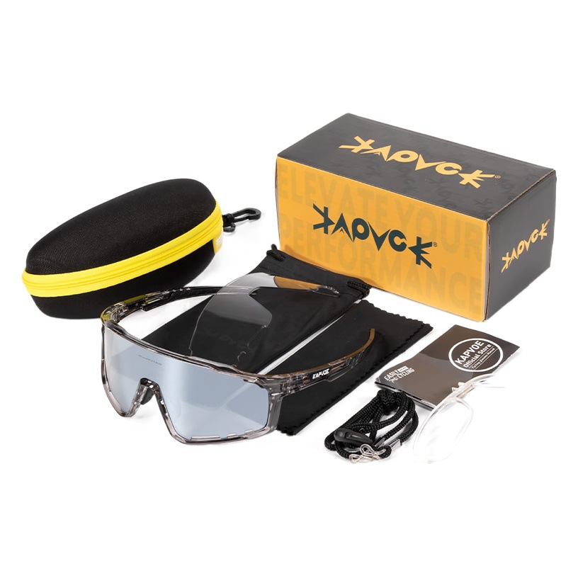 Kapvoe Color-Changing Cycling Glasses Outdoor Sports Goggles Windproof Sand-Proof Mountain Road Bike Glasses