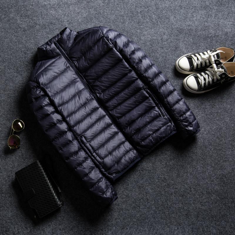 Picture of Light Feather Cotton-padded Jacket Short Autumn and Winter 2021 New Style plus size Men's Hooded Cold-proof Warm Jacket with Vertical Collar