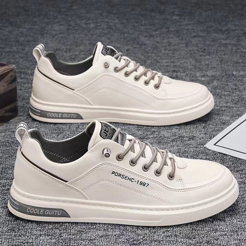 Picture of Men's Shoes 2025 New Summer Men's Casual Leather Shoes Korean Style Trendy Easiest for Match Sports Shoes Men's Small White Shoes