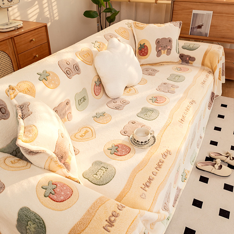 Thickened Snowflake Velvet Sofa Cover Cloth Towel Full Blanket Autumn and Winter Sofa Cover 2025 New Sofa Cushion