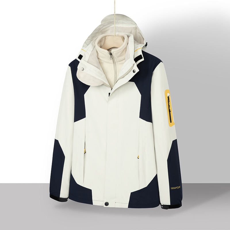 Picture of Autumn and Winter new outdoor two-piece jacket men's warm three-in-one couple jacket women's work clothes mountaineering clothes