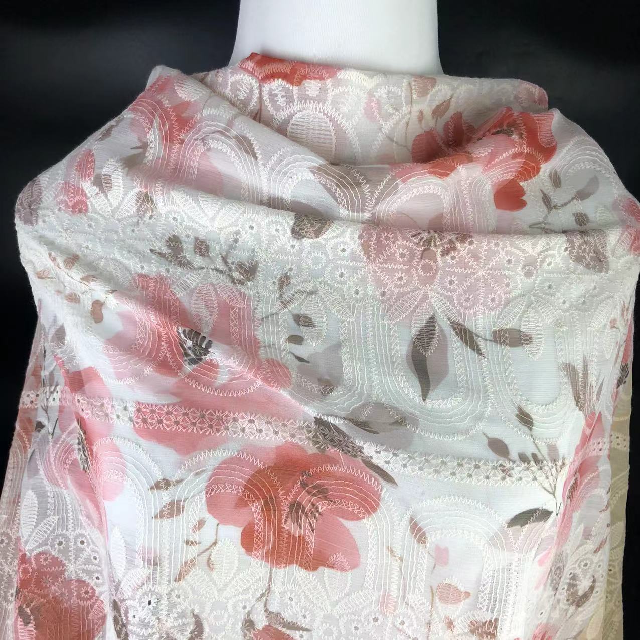 Xiaojun Textile Floral Pattern Computer Embroidery Printed Fabric Chinese Print Children's Clothing Fabric Dress Han Dynasty