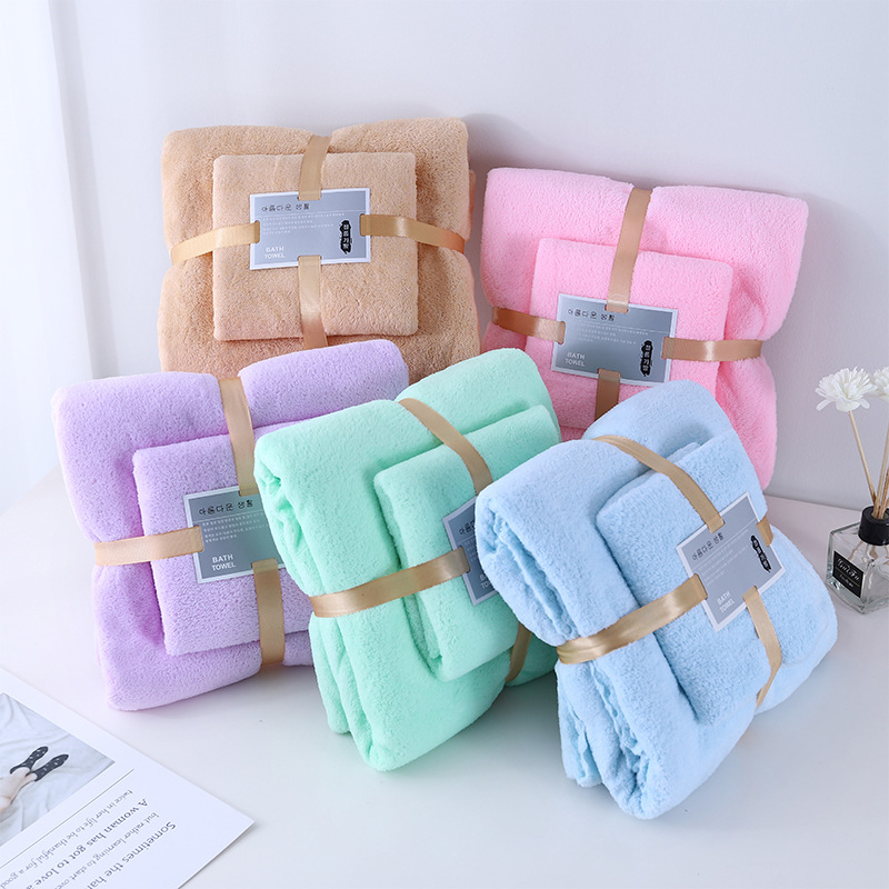 Picture of Towel and Bath Towel Set, Absorbent, Quick-Drying, Face Wash and Bath Gift, Wedding Souvenir, Wholesale, Soft and Skin-Friendly