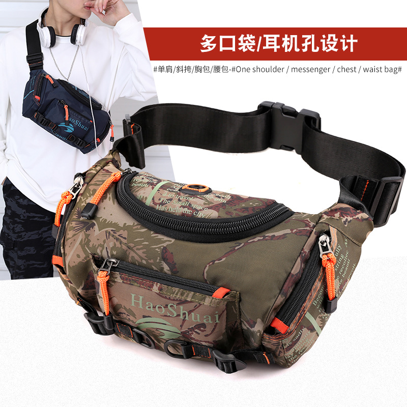 Picture of New Multifunctional Outdoor Waist Bag Sports Men's Shoulder Crossbody Bag Waterproof Chest Bag Cycling Climbing Large Capacity Waist Bag