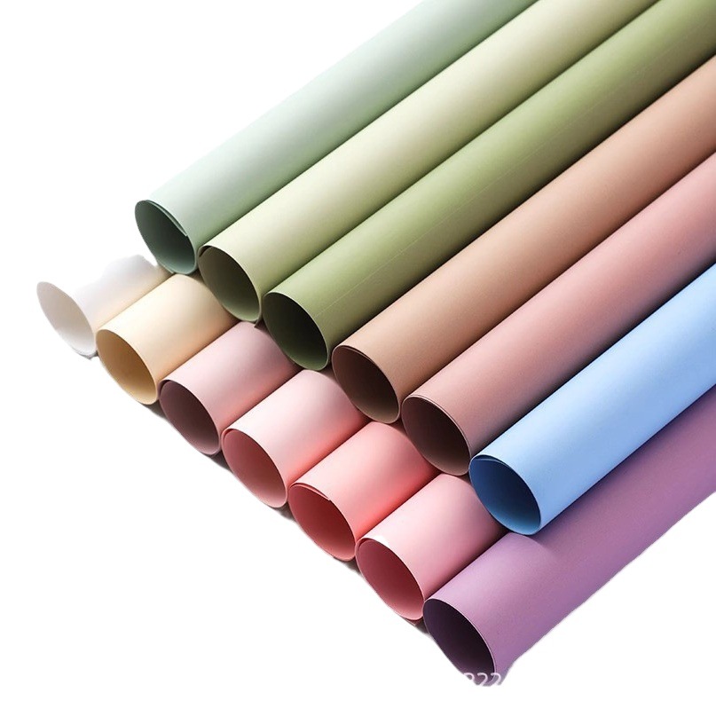 Zhuo fiber flower material 7.5 silk trendy paper thickened waterproof solid color flower wrapping paper floral flower shop packaging flower packaging