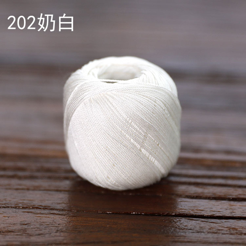 Picture of Snow Feir No. 8 Pearl Lace (10g Pack) Micro Crocheted Wool Silk Light Spring and Summer Cotton Crochet