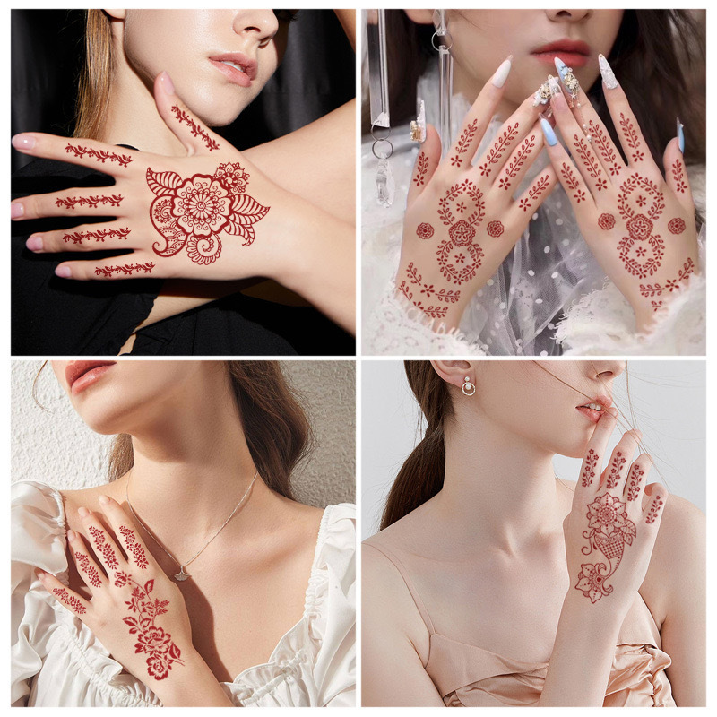 Picture of Dark Wind Hand Tattoo Palm Tattoo Template Hand Simulation Temporary Sticker Beautiful Original Hand Tattoo