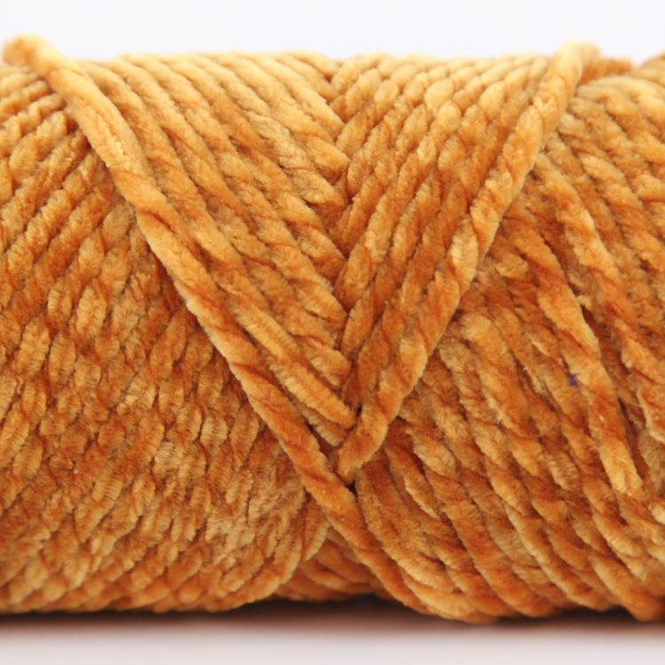Picture of 3 Strands of Chenille Velvet Yarn for Crocheting Shoes, Thick Yarn for Autumn and Winter DIY Handmade Knitting, Scarf Yarn, Pure Handmade Knitting