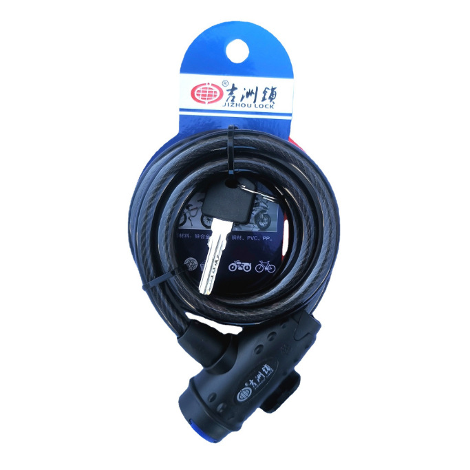 Picture of Jizhou Car Lock Bold 5108 Bicycle Ring Lock Mountain Bike Steel Cable Lock Steel Wire Lock Alloy Steel Wire Lock