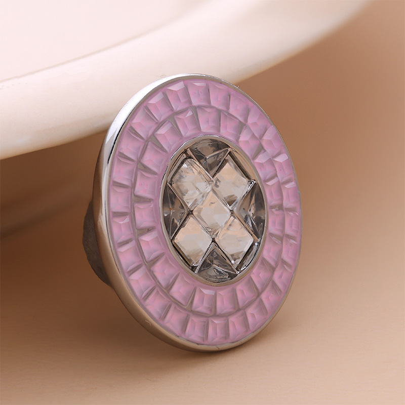 Chanel Style High-end Designer Pink Diamond Metal Button Coat Coat Sweater Knitted Cardigan Button