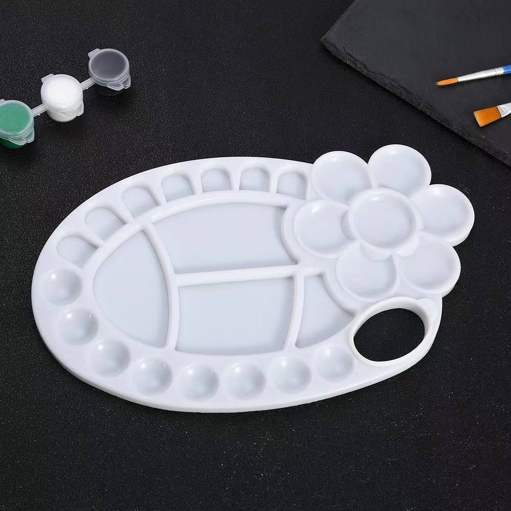 Picture of Basic Transparent Kidsren's Watercolor Supplies Pp Palette Student Painting Art Hand-Painted Plastic Paint Palette Palette