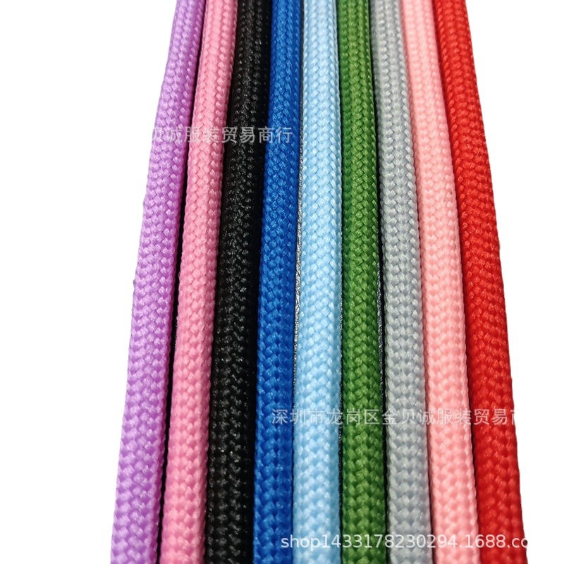 Wholesale 6mm Round Rope Multifunctional Lanyard Clothing Sweatshirt Rope Mobile Phone Decorative Rope Hand Pendant Rope Polyester Material