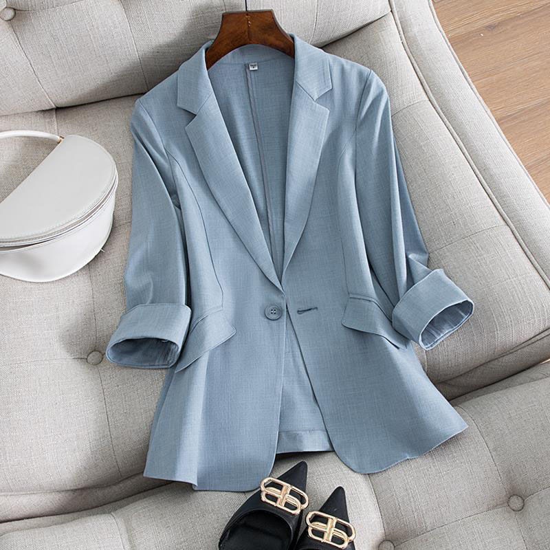 Picture of Small Suit Jacket Women's Three-Quarter Sleeve Spring and Summer New Korean Style Slim Fit Suit Women's Top