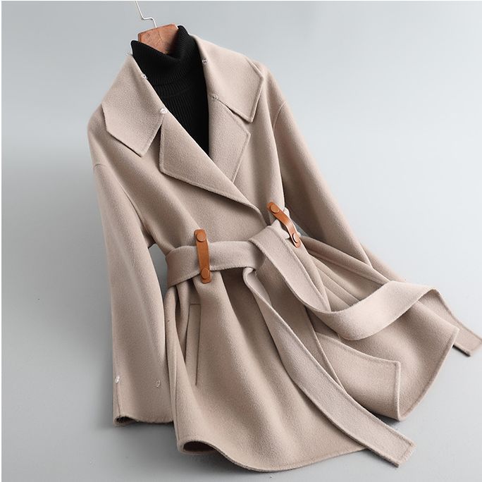Picture of 2025 New Autumn and Winter Fox Fur Collar Gao Rui Double-Sided Cashmere Outwear Women's Mid-Length Wool Double-Sided Woolen Outwear