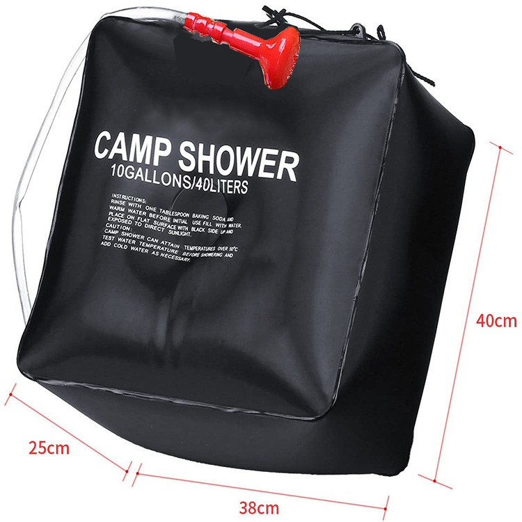 Picture of Outdoor camping shower bag bath bag solar shower water bag shower convenient foldable water storage bag 40L