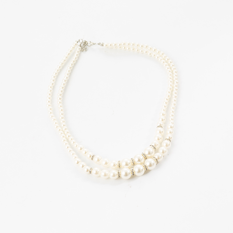 Picture of Cross-Border Resources Good-Selling Pearl Necklace Set, Double-Layered Pearl Necklace, Evening Elegant and Versatile Accessories