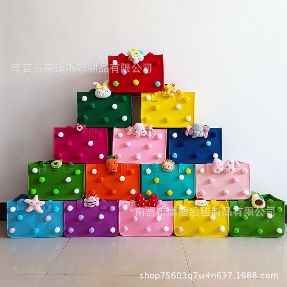 New Felt Bag Cartoon Felt Handbag Net Red Envelope Gift Full Moon Return Gift One-Year-Old Hundred-Day Banquet Gift Bag