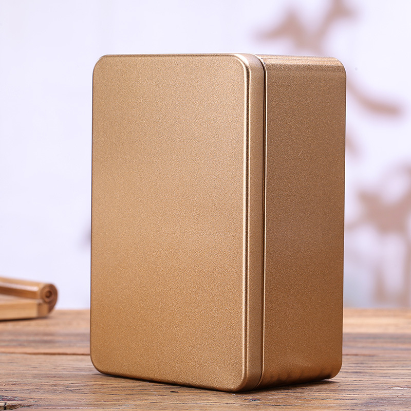 Picture of Iron Box Rectangular Cookie Biscuit Silver Tinplate Food Packaging Empty Box Iron Can Frosted Metal Gift Box