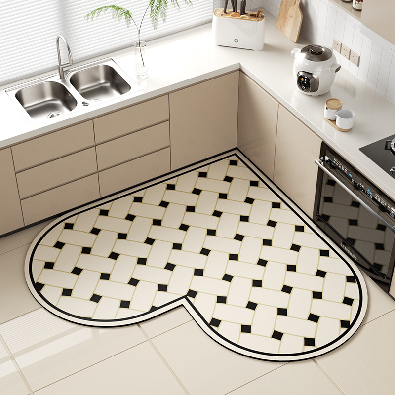 Picture of Cross-border Wholesale Diatom Mud Floor Mat Bathroom Absorbent Foot Mat Simple Dirty Resistant Anti-skid Mat Household Kitchen Tianjin Floor Mat