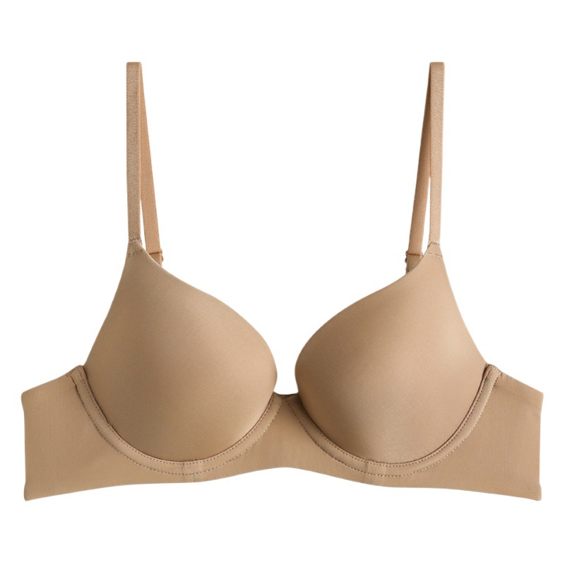 Cross-border Foreign Trade Glossing Underwear Women's Traceless Thin Sexy Push-up Soft Steel Ring Bra Comfortable Kawasaki Underwear