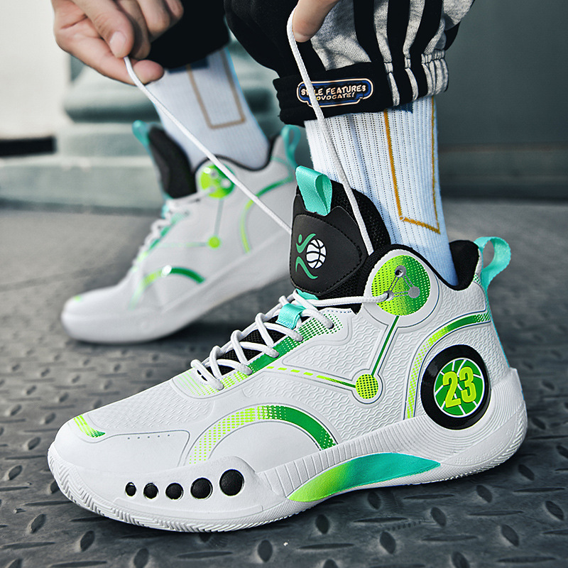 Spring high-top basketball shoes male and female students youth competition sneaker professional combat sneakers boys' running shoes
