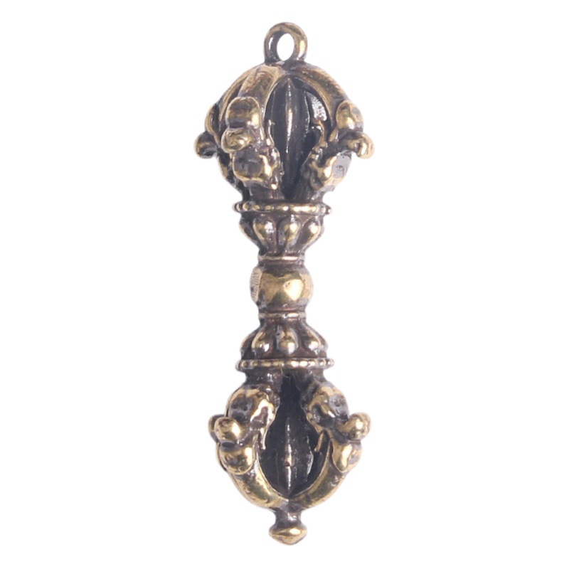 Brass old four-strand King Kong magic pestle key chain pendant Xizang religious instrument transfer pendant copper wholesale
